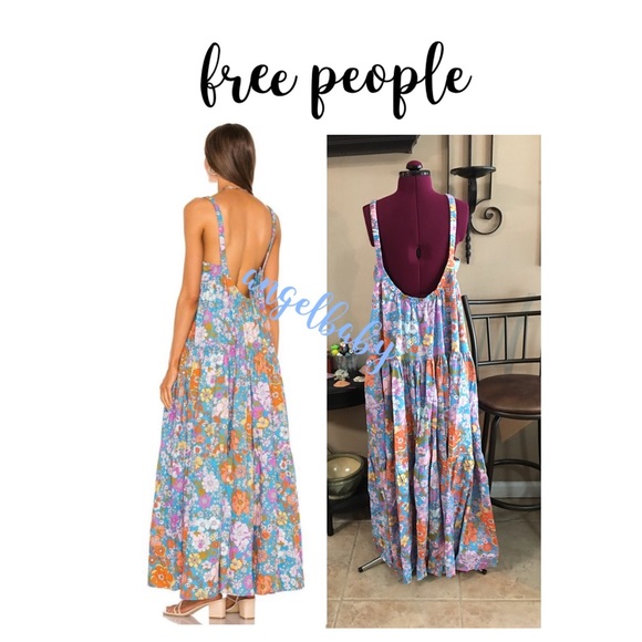 Free People Park Slope Maxi Dress in Bluebell Combo! - Picture 5 of 16